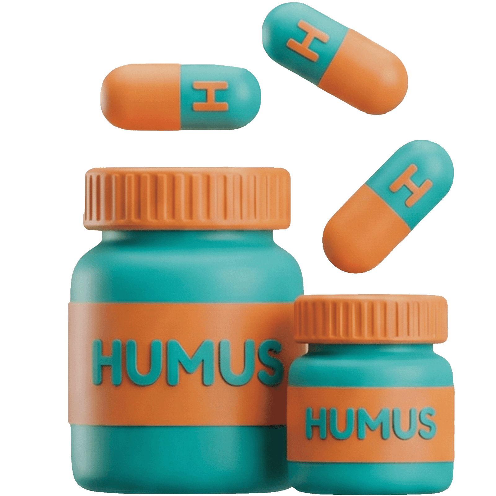 Ícono 3D de Farmacia Humus en Guadalajara. Medicamentos genéricos y de patente a precios accesibles con gran surtido local.